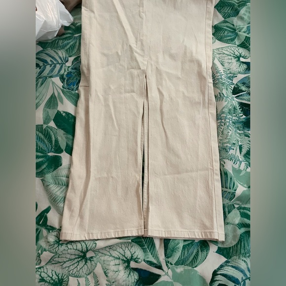 NWT Djerf Avenue Remake Denim Skirt Maxi Cream - Picture 9 of 13